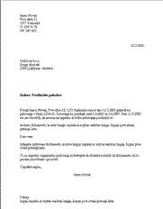 Predložitev zahtevanih podatkov organizatorju potovanja - S pomočjo tega obrazca potnik, ki se bo udeležil turističnega potovanja, sestavi dopis, s katerim organizatorju potovanja sporoči podatke, ki jih je organizator od njega zahteval in ki so potrebni zaradi uspešne organizacije in izvedbe potovanja. Dopisu priloži dokumente in listine, če je organizator to zahteval.